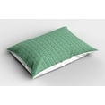 thumbnail image 2 of Ambesonne Antique Oriental Pillow Sham 2 Pack, Eastern Leaves, 26"x20", Jade Green and White, 2 of 3