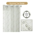 thumbnail image 2 of Top Finel White Sheer Curtains 108 Inches Long Cream Embroidered Grommet Window Curtains for Living Room Bedroom, 2 Panels, 2 of 7