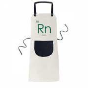 Chestry Elements Period Table Rare Gas Radon Rn Apron Adjustable Bib Cotton Linen BBQ Kitchen Pocket Pinafore