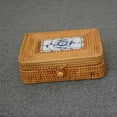 thumbnail image 5 of Rattan Woven Storage Box With Lid Handmade Jewelry Boxes Makeup Organizer Wooden For Sundries Tea Case Containers Gift, 5 of 6