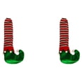 thumbnail image 1 of Funda para silla navideña con patas calcetines elfos decorativos para decoración de fiesta en el hogar () verde, 1 of 2