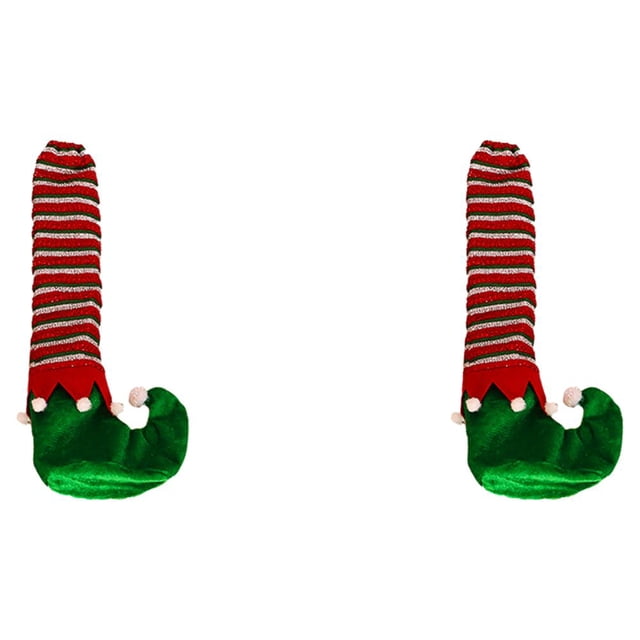 Funda para silla navideña con patas calcetines elfos decorativos para decoración de fiesta en el hogar () verde