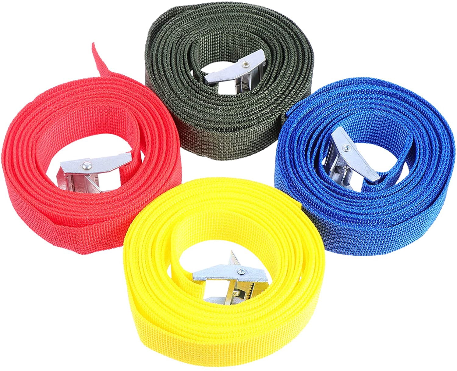 JY-MARINE 12ft Tie Down Straps - Heavy Duty Cam Buckle Straps 2 Pack