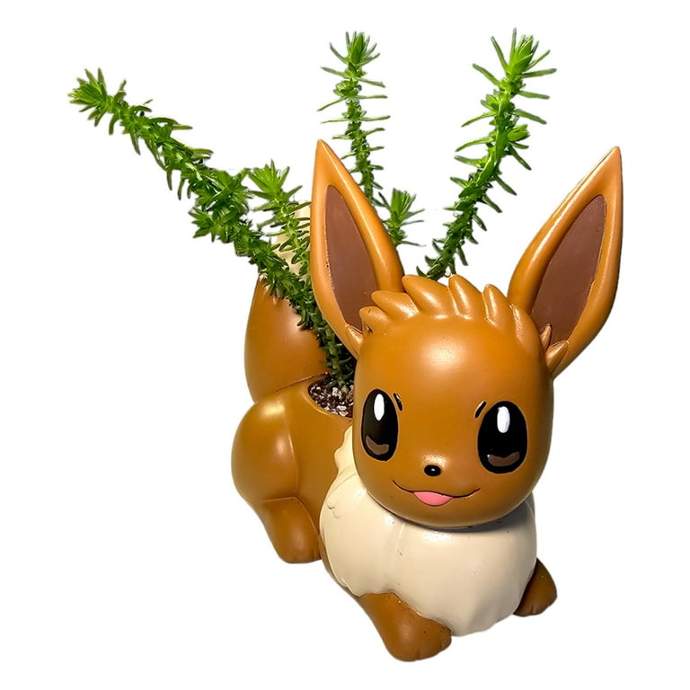 Eevee Pokemon Plant Pot  4 Inch Tall | Cute Anime Succulent Planter with  Drainage Hole