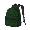 thumbnail image 2 of Haiem Emerald Green Sparkling Lightweight Backpack for School, Classic Basic Water Resistant Casual Daypack for Travel with Bottle Side Pockets, 2 of 6
