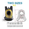 thumbnail image 4 of M Mochila porta mascotas portátil, bolso de hombro frontal de viaje ajustable para perros y gatos con diseño de cabeza hacia fuera, fácil de ajustar para viajar, 4 of 4