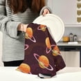 thumbnail image 3 of Fantasy Food Planet Dish Towels Set of 6, Funny Space Washable Tea Towels Dishcloths Lint-Free 18x28 Inch Fast Drying for Kitchen Restaurant Bar Clean, 3 of 7
