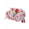 thumbnail image 2 of Red Tulip Flowers Couch Cover, Spring Farmhouse Floral Botanical Pink Sofa Cover Blanket for 2 Seat Cushion, Sectional Sofa Slipcover Furniture Protector for Living Room Bedroom 71''x102'', 2 of 9