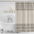 thumbnail image 4 of Beige Black Boho Waterproof Fabric Shower Curtain,Vintage Ethnic Tribe Abstract Art Waterproof Fabric Shower Curtain for Bathroom Curtains Bathtubs Hotel Shower Curtains with 12 Hooks Small 36x78in, 4 of 8