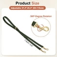thumbnail image 2 of Leather Bag Strap, 37.4"-45.3" Crossbody Straps (Dark Green, Gold Buckle), 2 of 6