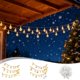 thumbnail image 1 of Guirnalda De Luces Led Transparentes Para Árbol De Navidad, 1.7cm, 10 Luces Led Blancas Cálidas A Pilas, Para Decoración Navideña En Interiores Y Exteriores, Color Blanco (1 Unidad) Rkxzt, 1 of 9