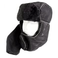 thumbnail image 3 of Sakkas Alex Unisex Ushanka Faux Fur Windproof Trapper Aviator Hat Removable Mask - 18218-black - One Size Regular, 3 of 3