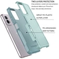 thumbnail image 3 of For Motorola Moto G Stylus 5G 2024 Phone Case, Ebizware Shockproof Military Grade Heavy Duty Full Body Protection Rugged Case Cover for Moto G Stylus 5G 2024, Mint Green, 3 of 9