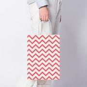 Bolsa de ropa de embalaje para fiestas, 25 piezas Bolsas de regalo de papel Kraft con forma de onda pequeña con asas Bolsa de asas reciclable(rojo)
