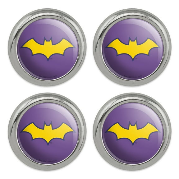 Batman Batgirl Logo Metal Craft Sewing Novelty Buttons - Set of 4