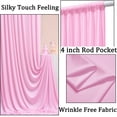 thumbnail image 2 of Cortina con telón de fondo NSSONBEN, 3 m x 2,4 m, poliéster, color rosa, 2 of 7