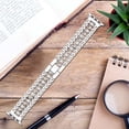 thumbnail image 3 of Bracelet de Montre en Acier Inoxydable TGD, Bracelets Réglables pour Apple IWatch Series SE/1/2/3/4/5/6 pour Femmes - Argent, 3 of 4