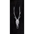 thumbnail image 2 of Atelier B Art Studio 12x24 White Modern Wood Framed Museum Art Print Titled -  DEER SKULL ON BLACK BACKGROUND, 2 of 4