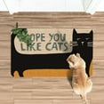 thumbnail image 2 of Cat Front Door Mat 30 X 17 Inch Black Cat Doormat Indoor Outdoor Funny Floor Mat Non Slip Rubber Hope You Like Cats Welcome Mats, 2 of 6