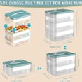 thumbnail image 4 of Plastic Storage Organizer for Lego Box Kids Child Toy Stackable Containers with Lids Bins 3 Layers Adjustable Compartments Building Blocks Chest Case, 4 of 7