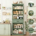 thumbnail image 3 of Homfa 71'' Kitchen Pantry with Adjustable Shelves & Drawer, Freestanding Storage Cabinet with 4 Glass Door for Living Room, Green, 3 of 7
