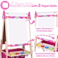 thumbnail image 3 of Joyooss Wooden Double-Sided Kids Easel with Paper Roll, 3 of 8