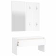 thumbnail image 3 of vidaXL Hallway Furniture Set White Engineered Wood, 3 of 5