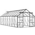 thumbnail image 1 of Outsunny Aluminum Greenhouse Polycarbonate Greenhouse with Rain Gutter, 1 of 10