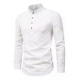 thumbnail image 1 of Camisa Delgada Cuello Manga Larga Ropa De Hombre Casual, 1 of 7