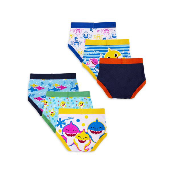 Baby Shark toddler boys 2t-3t brief underwear pack NWT 6 pair