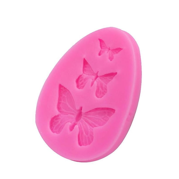 Moldes de silicona con forma de mariposa, molde para fondant de chocolate, gomitas para hornear, moldes para fondant, herramientas antiadherentes para hornear en la cocina (8 pieza