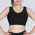 thumbnail image 3 of Bigersell Bra and Panty Set Women's High-strength Shockproof Sport Underwear Breathable Yoga Vest Fitness Running Bra Female Plus Size Sports Bra Plus Spandex Training Bra Style 1096, Black 5XL, 3 of 7