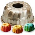 thumbnail image 1 of Fluted Tube Cake Pan Nonstick Quick Release 8 Inch Round Savarin Cake Mold Carbon Steel Pound Cake Pan, 1 of 7