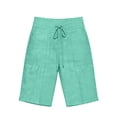 thumbnail image 4 of Only Moment Womens Lightweight Shorts Bamboo Nodes Cotton Summer Casual Elastic High Waisted Wide Leg Cute Dressy 2026 Vacation Beach Clothes Shorts Women Light Green,3XL, 4 of 6
