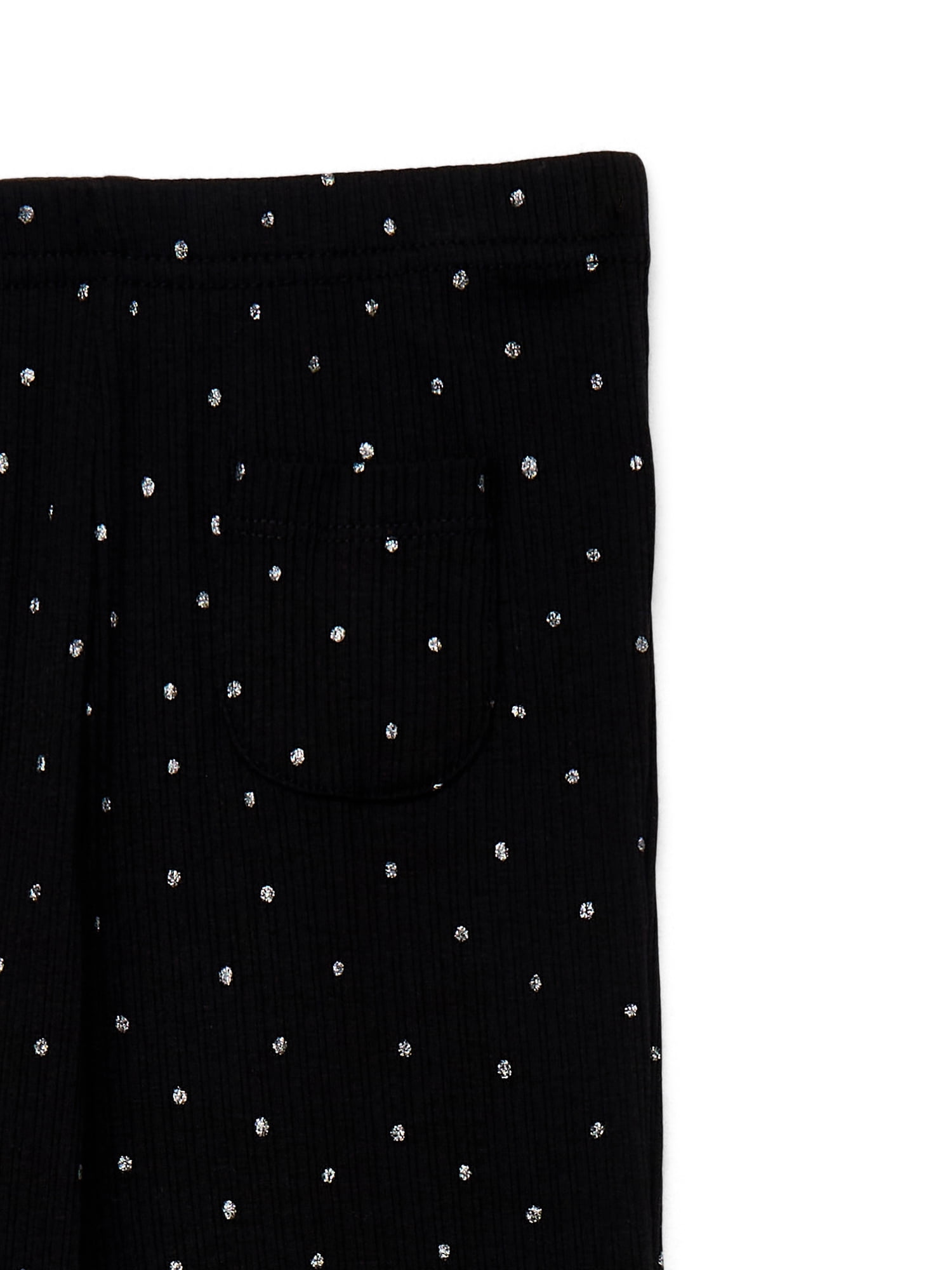 Wonder Nation Little Girls Flare Leggings with Front Patch Pockets, Sizes 4-10
