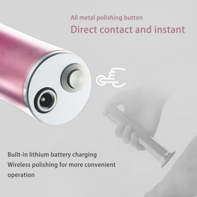 Ruiboury Wireless Electric Foot File USB Rechargeable Cuticle Callus Remover Peel Sawing Aluminum Alloy Tools Tool Black