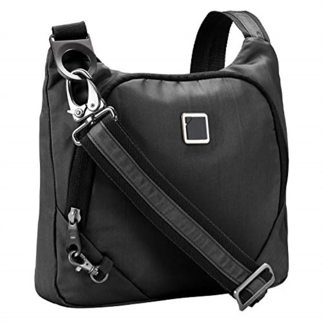 Purse with locking zippers sale