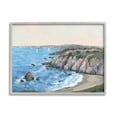 thumbnail image 5 of Stupell Industries Ocean Coast Cove Distant Sailboats Beach Cliff Landscape Paintings Gray Framed Art Print Wall Art, 14x11, by Tim OToole, 5 of 5