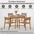 thumbnail image 2 of Jopath 5-Piece Patio Dining Set with 4 Acacia Wood Chairs,47.2" Round Dining Table with Slatted Design for Patios, Gardens, Poolsides and Lawn Areas & Indoor Natural, 2 of 9