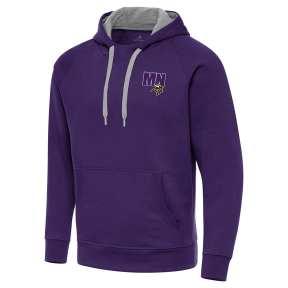 Men's Antigua  Purple Minnesota Vikings Victory Pullover Hoodie