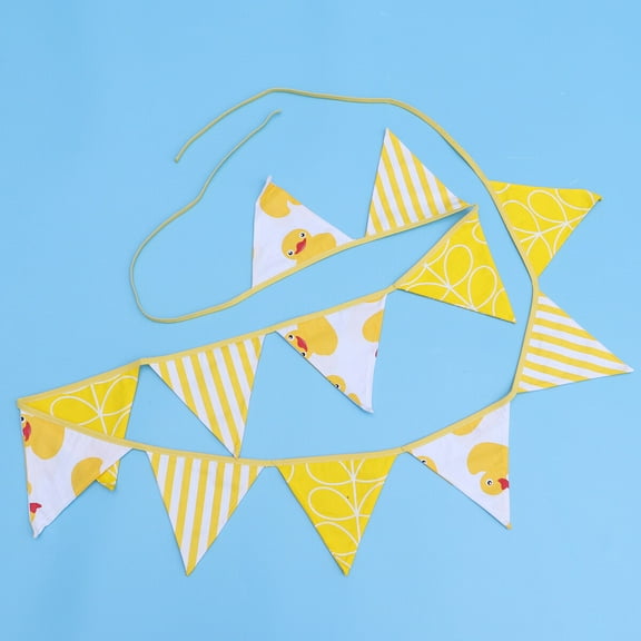 Raindrops Assorted Color Fabric Pennant Banner with Print, and Wear Resistant for Party Decorations