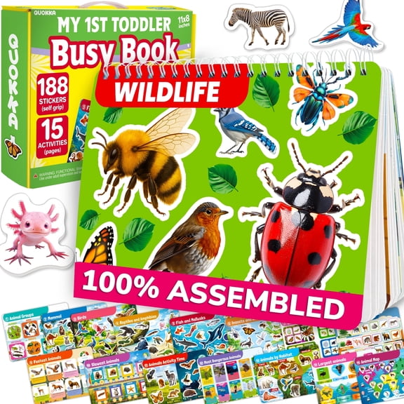 Quokka Busy Books for Toddler Activities - Educational Toys for Children 3-5 - Kids Learning Animal and Insect