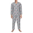 thumbnail image 3 of Naloa Christmas Gnome 1 Men’s Pajamas Set - Long Sleeve Button Down Sleep Shirt and Pajama Bottoms Sleepwear Set-Large, 3 of 7