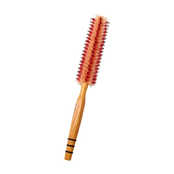 Cepillo Redondo para el Cabello Sunnimix Cepillo de Pelo Enrollable con Mango de Madera 35 cm