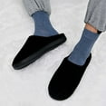 thumbnail image 7 of SLM Men's Bedroom Slippers Faux Fur Lined Non Skid House Shoes Warm, 7 of 7