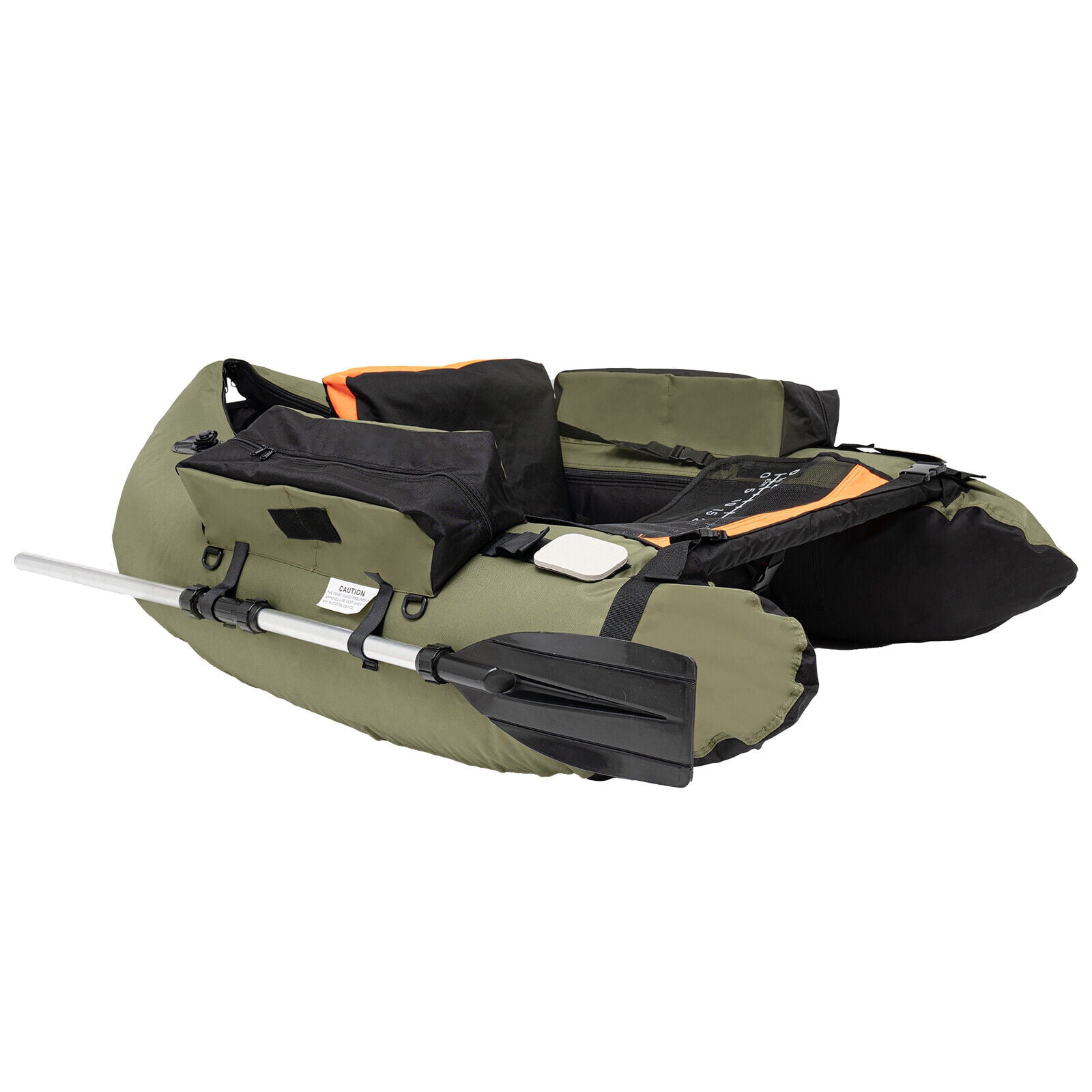 Miumaeov Portable Inflatable Boat Outdoor Floated Fishing Boat Raft with 90-180° Adjustable Backrest