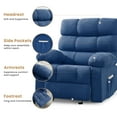 thumbnail image 5 of JONPONY Rocker Recliner Chair, Ergonomic Lounge Chair for Living Room Theater,Small Spaces with Rocking Function,Side Pocket,Blue, 5 of 10