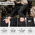 thumbnail image 3 of Pantalones cargo FREE SOLDIER resistentes al agua para hombre, color negro, 38 de ancho x 32 de largo, 3 of 8