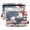 Red White and Blue Rooster, variant on 2 Pack Flip Folders with Clear PVC Window Binder Pouches 3-Ring Binder Organizer for Office & Home Mystical Moth Pattern