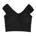 thumbnail image 4 of Sujetador deportivo largo acolchado para mujer - Top de entrenamiento de yoga con aberturas, camiseta sin mangas con tirantes para gimnasio, 4 of 5